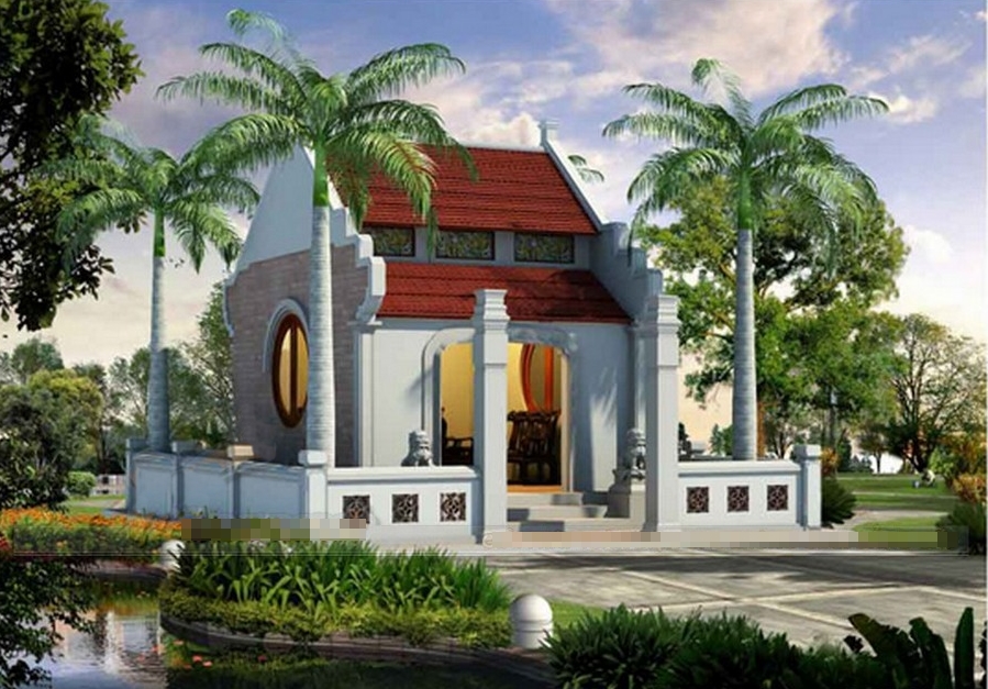 Những mẫu nhà thờ họ đẹp 1 gian cho khu đất có diện tích nhỏ